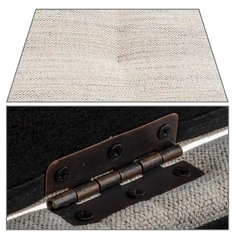 Banc de rangement moderne et élégant, capitonné, avec couvercle rabattable