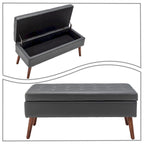 Banc de rangement moderne et élégant, capitonné, avec couvercle rabattable