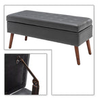 Banc de rangement moderne et élégant, capitonné, avec couvercle rabattable