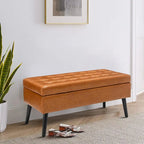 Banc de rangement moderne et élégant, capitonné, avec couvercle rabattable