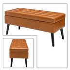 Banc de rangement moderne et élégant, capitonné, avec couvercle rabattable