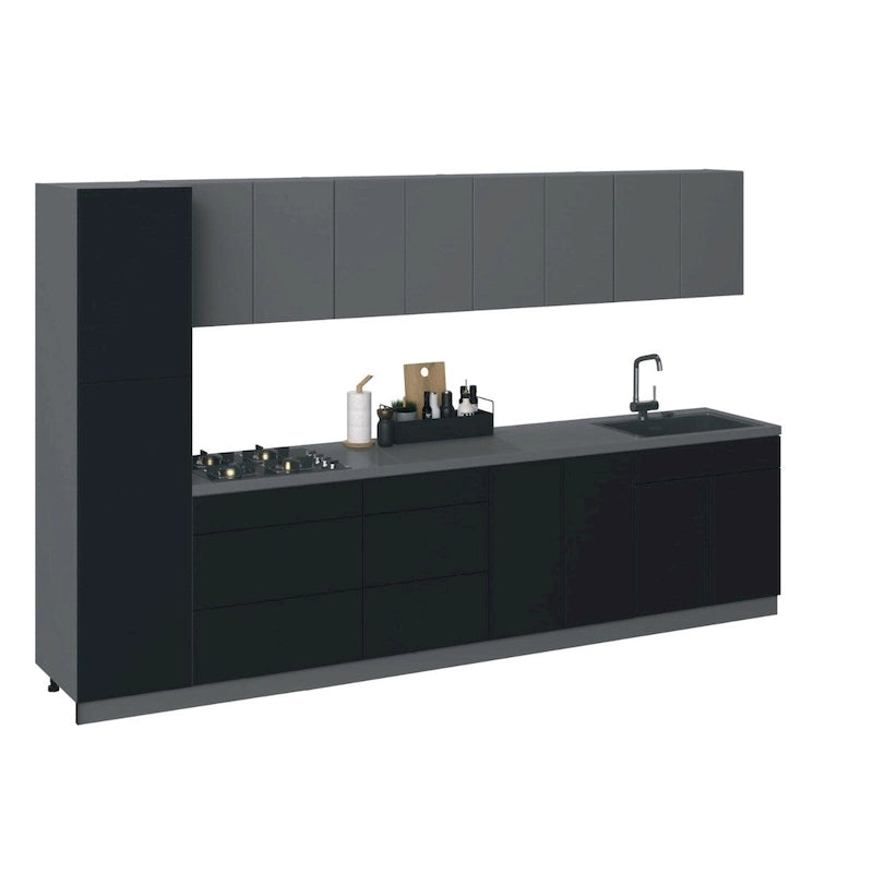 Collection Cuisine Élégante, Base Noire, Largeur 11 pi - 135 x 24