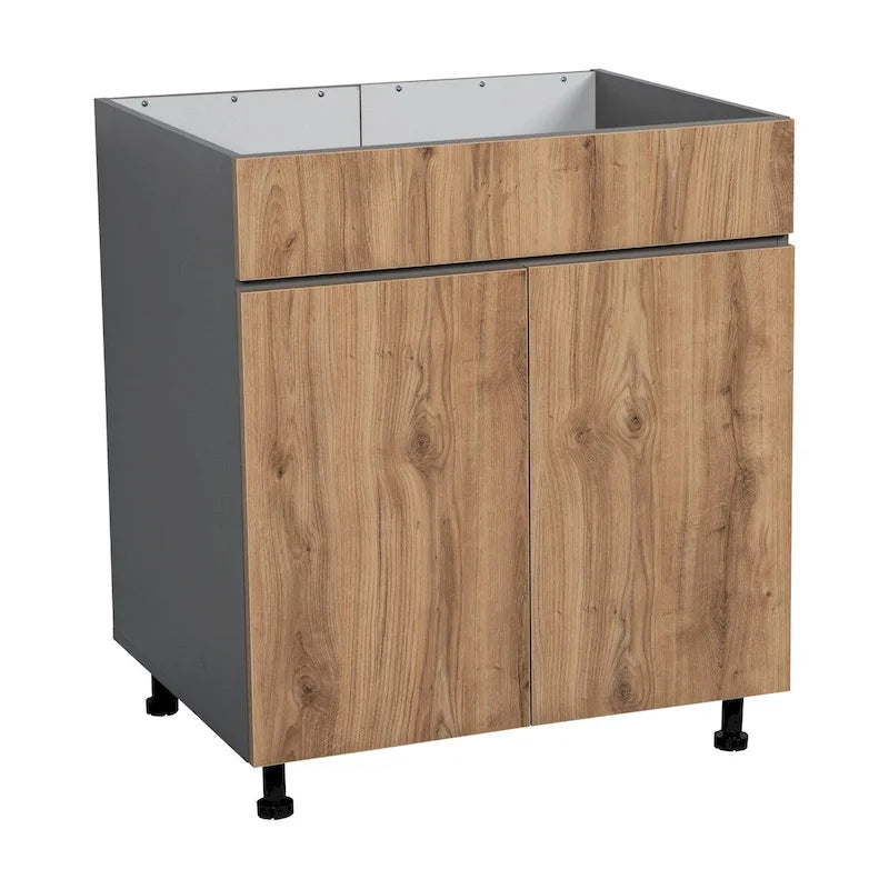 Meuble sous-évier 36 po - Porte double haute - Gris - 36 x 34 1/2 x 23 3/8