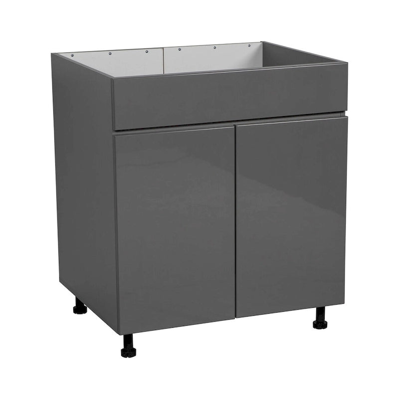 Meuble sous-évier 36 po - Porte double haute - Gris - 36 x 34 1/2 x 23 3/8