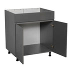 Meuble sous-évier 36 po - Porte double haute - Gris - 36 x 34 1/2 x 23 3/8