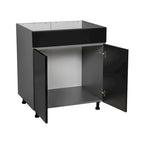Meuble sous-évier 36 po - Porte double haute - Gris - 36 x 34 1/2 x 23 3/8