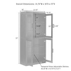Ensemble de 2 armoires de rangement de cuisine Crosley Essen avec portes vitrées