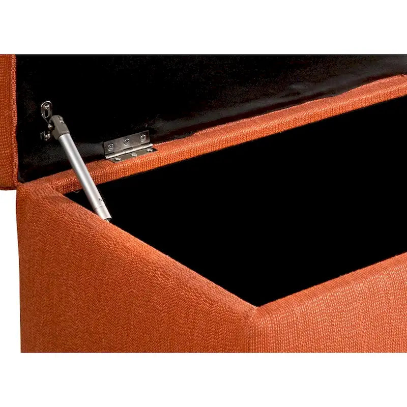 Banc de rangement en lin Sole Secret Diamond Tufted CAN PUMPKIN