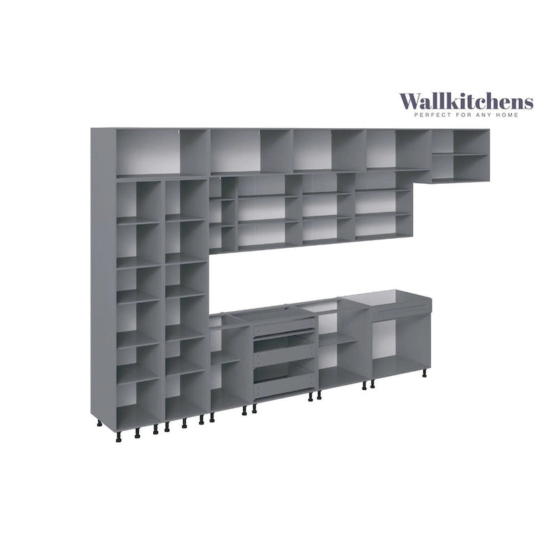 Collection Kitchen Serene, base blanche mate, largeur 15 pi (180 x 107 po)