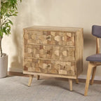 Commode moderne en bois à 3 tiroirs - Non disponible