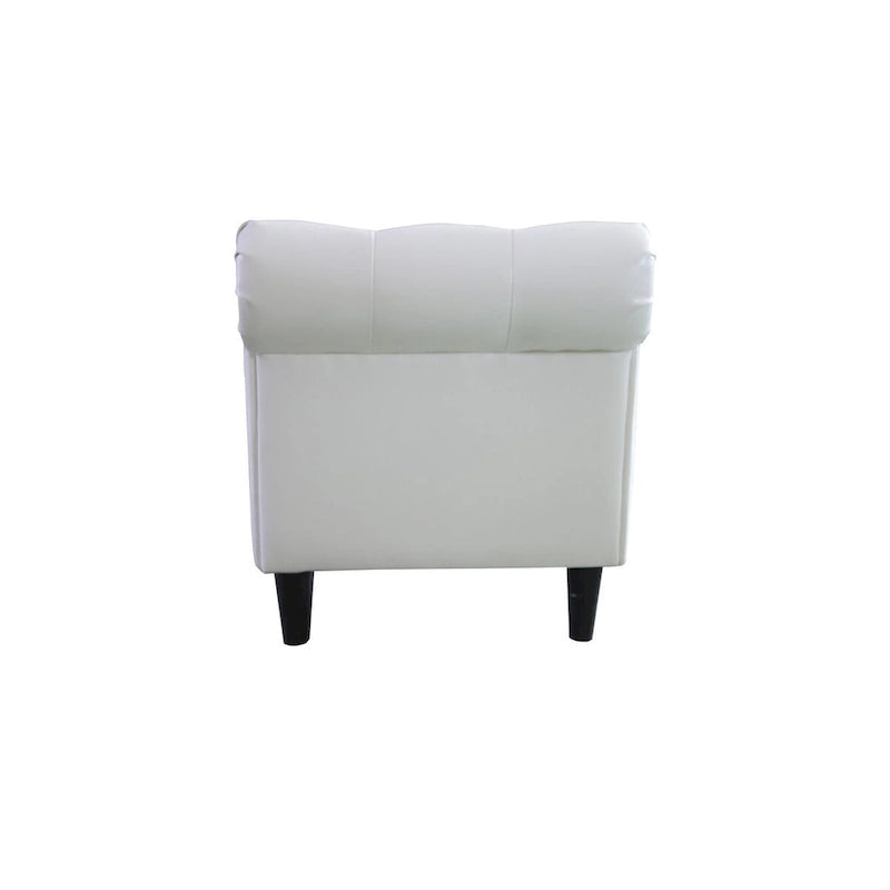 Banc ottoman avec accoudoirs, banc en cuir PU capitonné, tabouret de canapé avec repose-pieds pour entrée, salon et fenêtre
