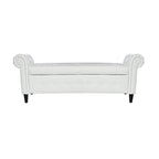 Banc ottoman avec accoudoirs, banc en cuir PU capitonné, tabouret de canapé avec repose-pieds pour entrée, salon et fenêtre