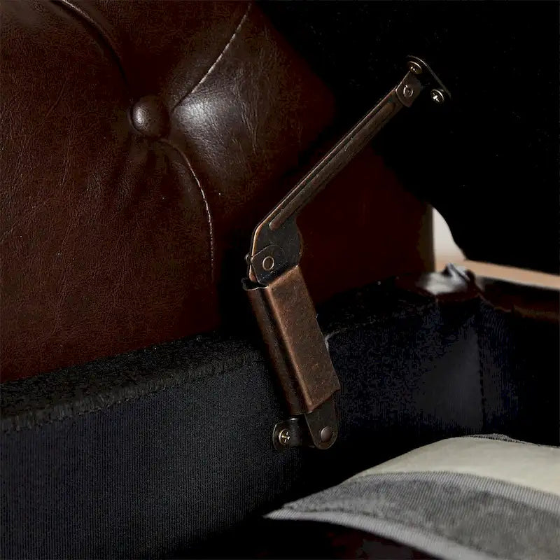 Banc ottoman avec accoudoirs, banc en cuir PU capitonné, tabouret de canapé avec repose-pieds pour entrée, salon et fenêtre