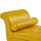 Banc ottoman avec accoudoirs, banc en cuir PU capitonné, tabouret de canapé avec repose-pieds pour entrée, salon et fenêtre