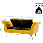 Banc ottoman avec accoudoirs, banc en cuir PU capitonné, tabouret de canapé avec repose-pieds pour entrée, salon et fenêtre