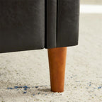 Banc ottoman avec accoudoirs, banc en cuir PU capitonné, tabouret de canapé avec repose-pieds pour entrée, salon et fenêtre