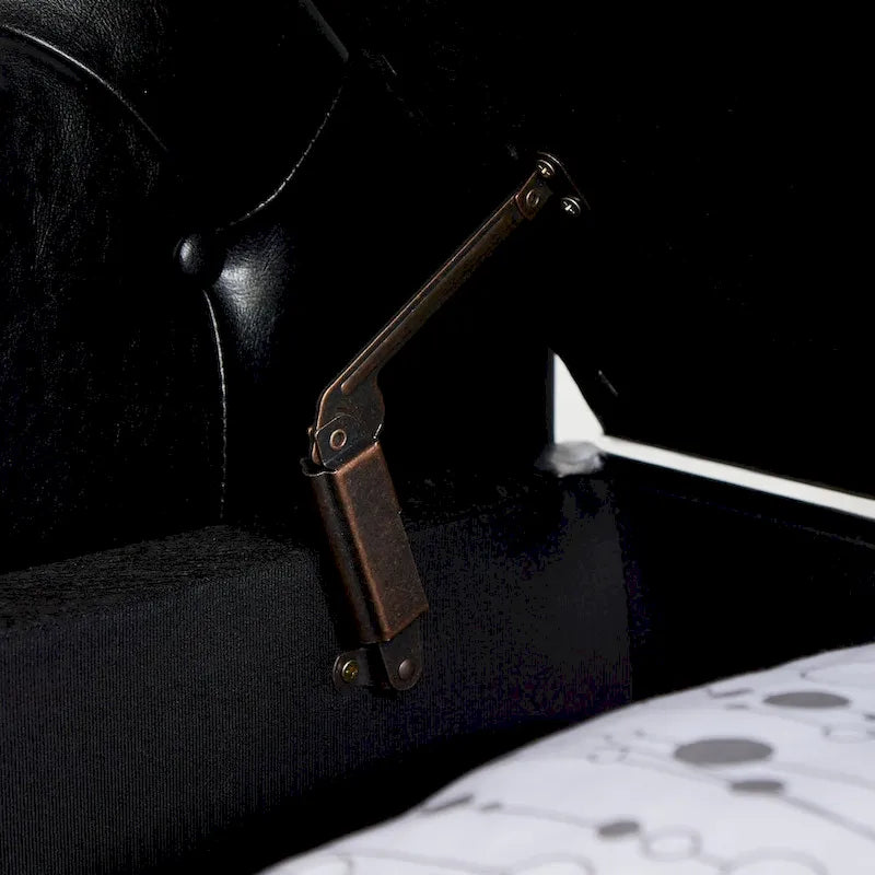 Banc ottoman avec accoudoirs, banc en cuir PU capitonné, tabouret de canapé avec repose-pieds pour entrée, salon et fenêtre