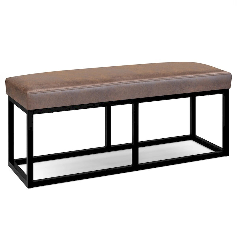 Banc ottoman rectangulaire contemporain WYNDENHALL Kerwood de 112 cm de large - 37 cm de profondeur x 112 cm de largeur x 47 cm de hauteur