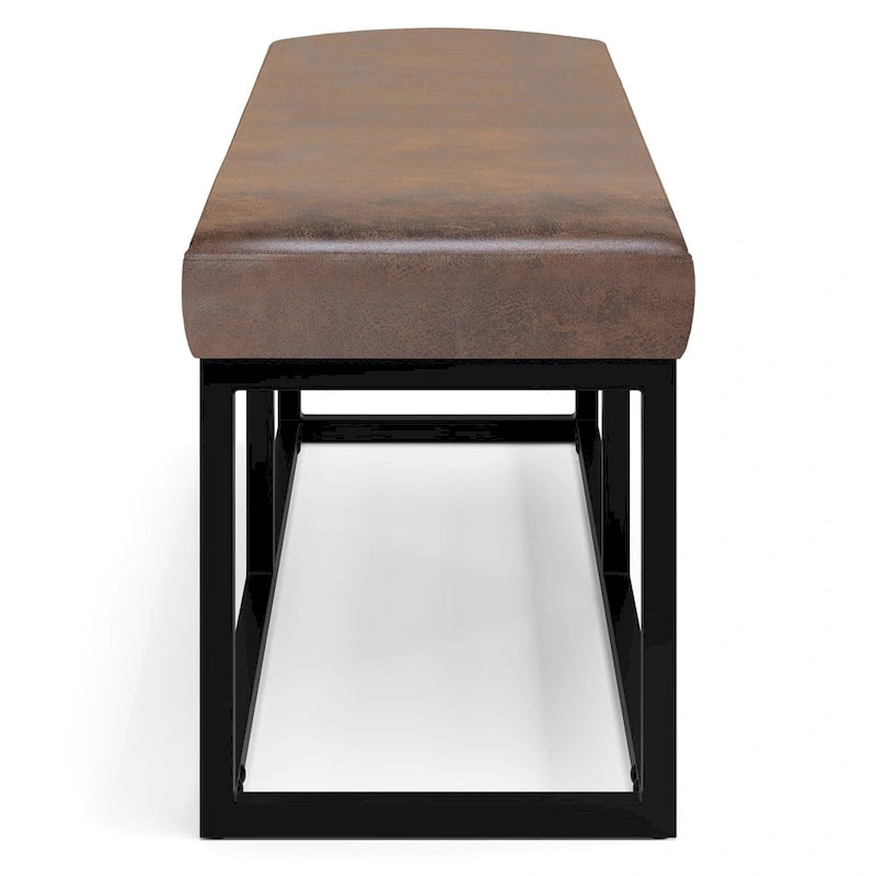 Banc ottoman rectangulaire contemporain WYNDENHALL Kerwood de 112 cm de large - 37 cm de profondeur x 112 cm de largeur x 47 cm de hauteur