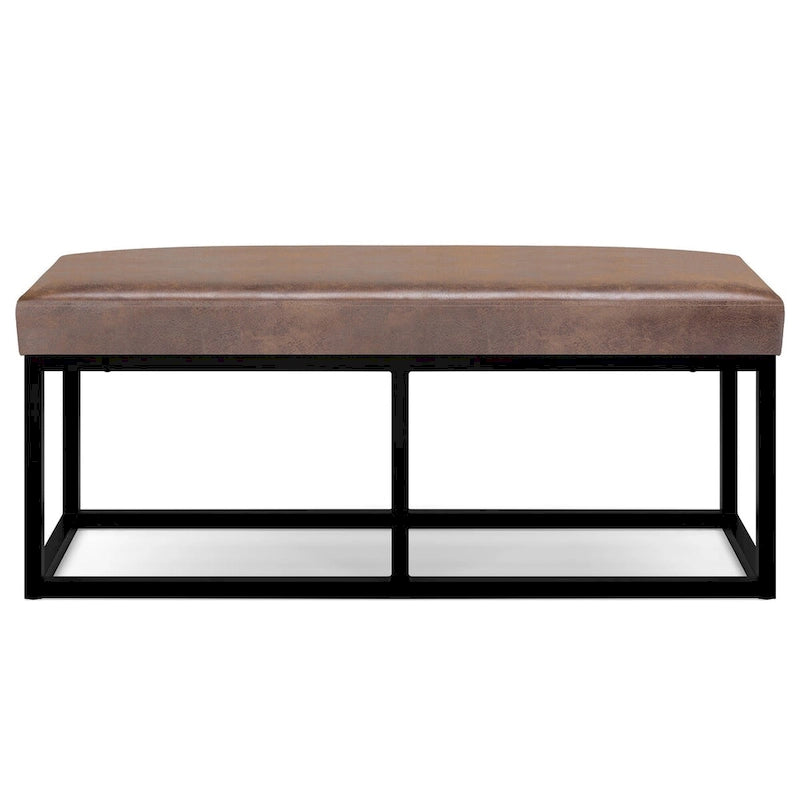 Banc ottoman rectangulaire contemporain WYNDENHALL Kerwood de 112 cm de large - 37 cm de profondeur x 112 cm de largeur x 47 cm de hauteur