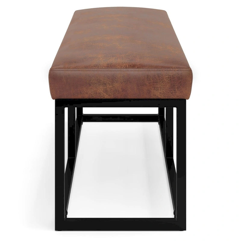 Banc ottoman rectangulaire contemporain WYNDENHALL Kerwood de 112 cm de large - 37 cm de profondeur x 112 cm de largeur x 47 cm de hauteur