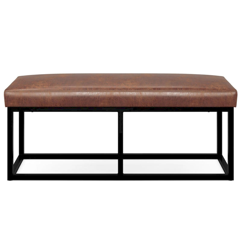 Banc ottoman rectangulaire contemporain WYNDENHALL Kerwood de 112 cm de large - 37 cm de profondeur x 112 cm de largeur x 47 cm de hauteur