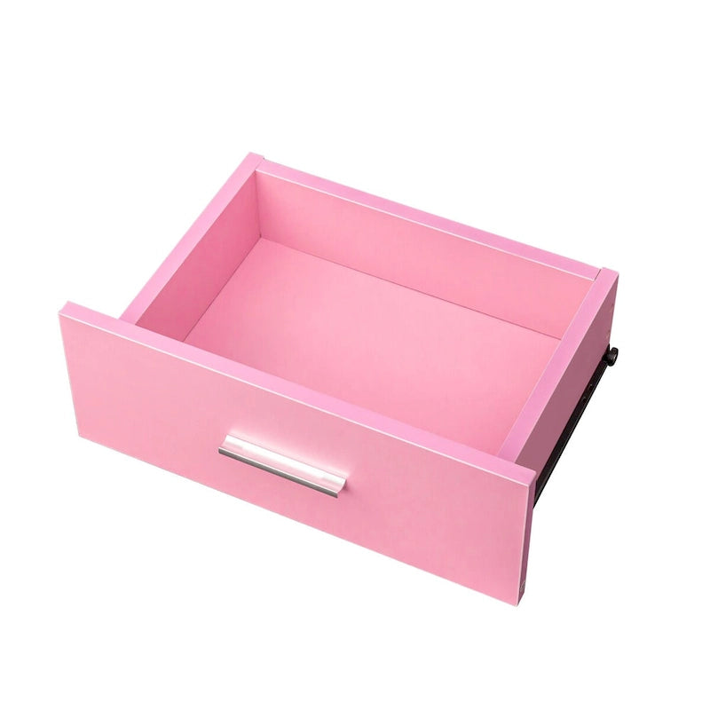 Postes de coiffure avec étagère de rangement à 2 niveaux et porte, armoire de rangement pour coiffure avec 2 tiroirs