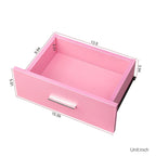 Postes de coiffure avec étagère de rangement à 2 niveaux et porte, armoire de rangement pour coiffure avec 2 tiroirs