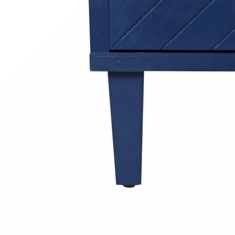 Meuble de rangement élégant et fonctionnel à 4 portes avec pieds en pin et structure en MDF, idéal pour le salon, la chambre et la cuisine.