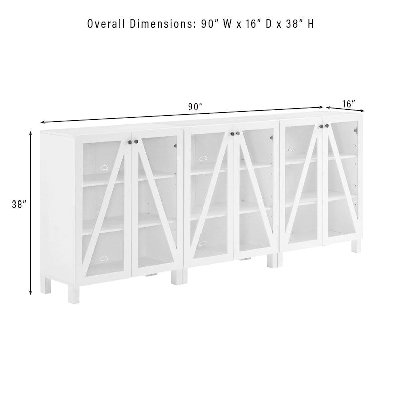 Ensemble de 3 meubles de rangement multimédia Crosley Cassai