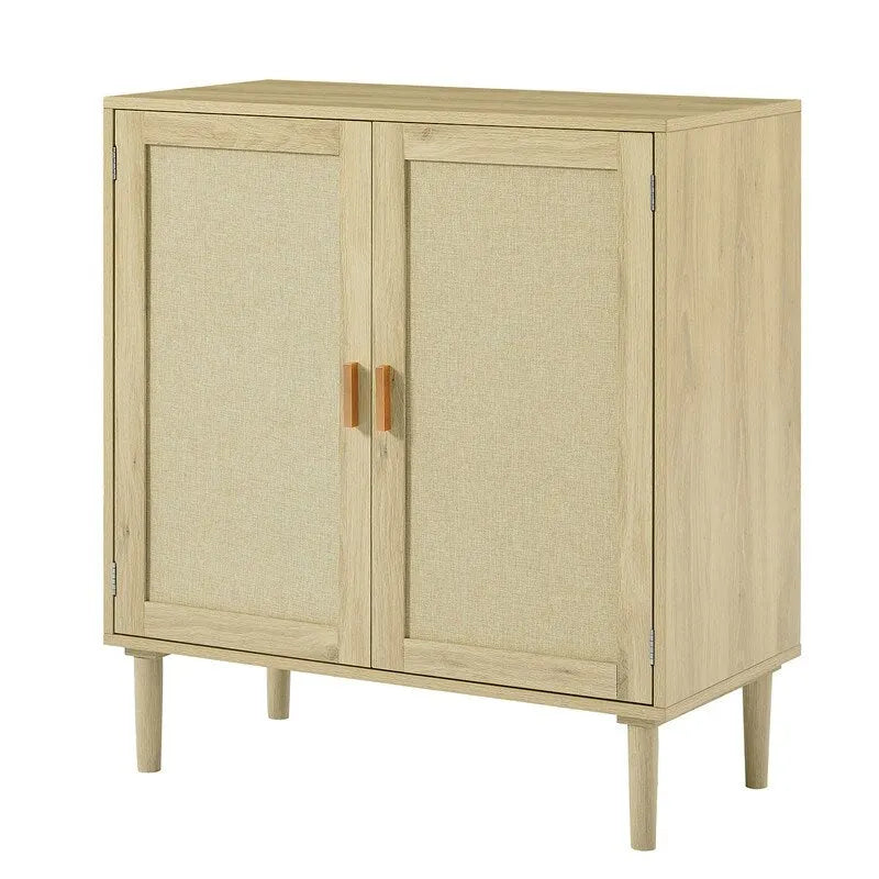 Meuble d'appoint Grondin style bohème à 2 portes, buffet/console de rangement moderne du milieu du siècle pour bureau à domicile