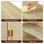 Meuble d'appoint Grondin style bohème à 2 portes, buffet/console de rangement moderne du milieu du siècle pour bureau à domicile