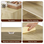 Meuble d'appoint Grondin style bohème à 2 portes, buffet/console de rangement moderne du milieu du siècle pour bureau à domicile