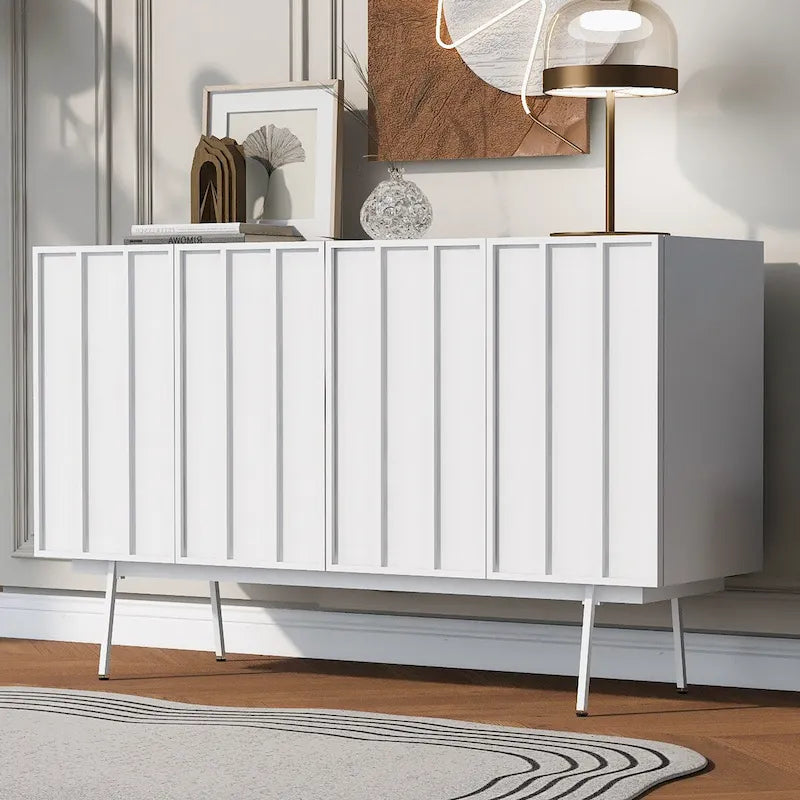 Meuble moderne à 4 portes et étagères réglables