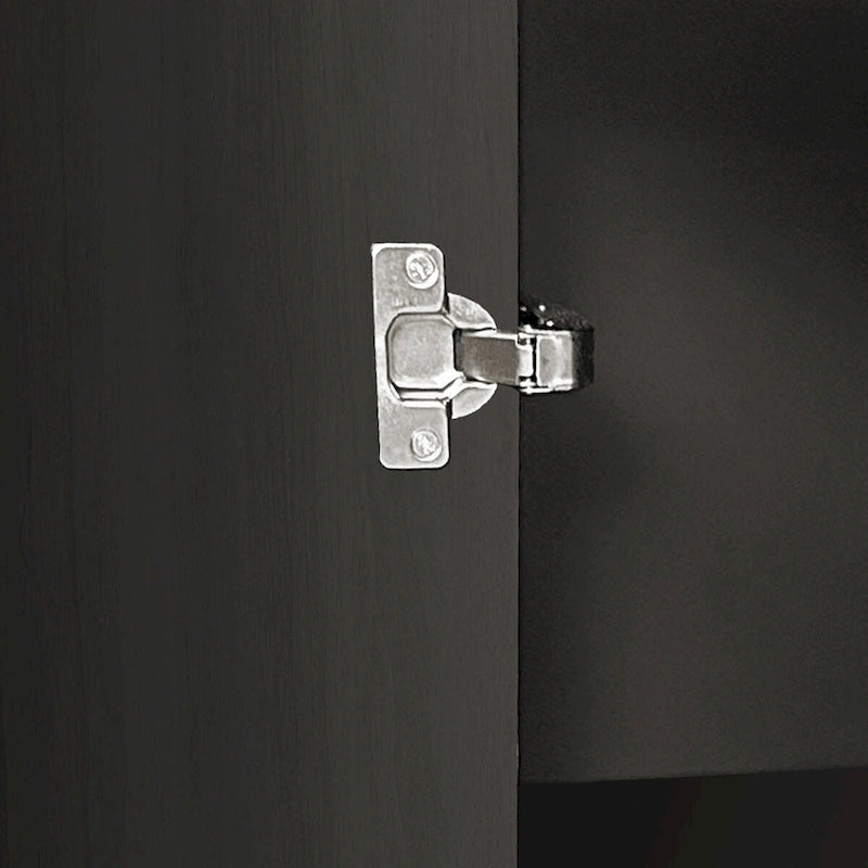 Buffet moderne incurvé en bois avec 4 portes et étagères réglables