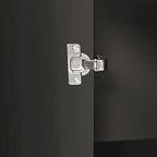 Buffet moderne incurvé en bois avec 4 portes et étagères réglables