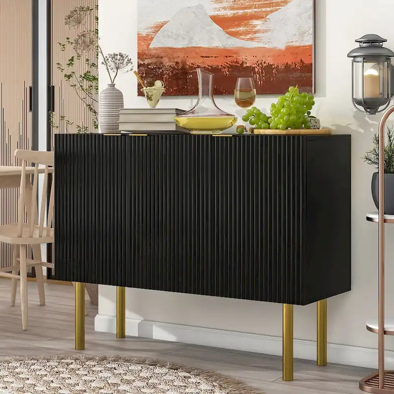 Buffet moderne et simple avec étagères réglables pour salon et salle à manger