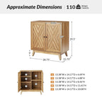 Ensemble de 2 meubles d'appoint Joseph Midcentury de 76 cm de haut et 2 portes, par HULALA HOME