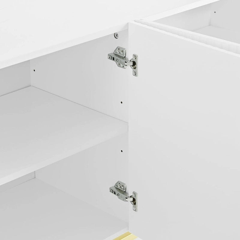 Buffet/vaisselier moderne et élégant à 4 portes, 60 pouces