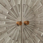 Meuble d'appoint moderne du milieu du siècle, en bois, à 2 portes, pouvant servir de table basse d'entrée, de buffet de chambre ou de commode - 75 cm (29,5 pouces)