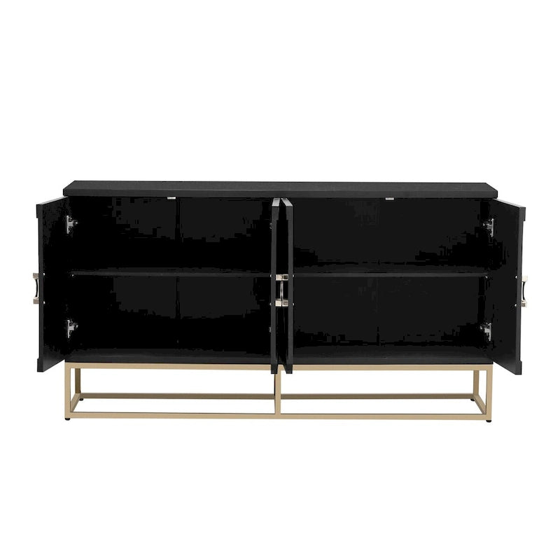 Buffet à 4 portes de 60 pouces avec étagères réglables