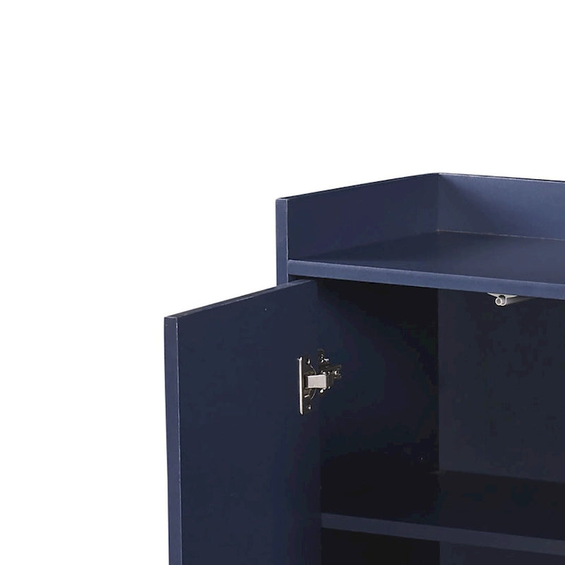 Buffet minimaliste en bois, autoportant, avec pieds en métal