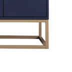Buffet minimaliste en bois, autoportant, avec pieds en métal