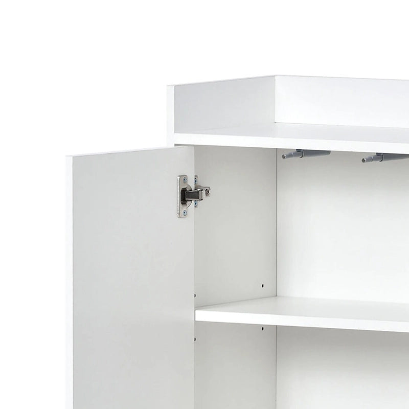 Buffet minimaliste en bois, autoportant, avec pieds en métal