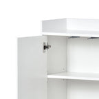 Buffet minimaliste en bois, autoportant, avec pieds en métal