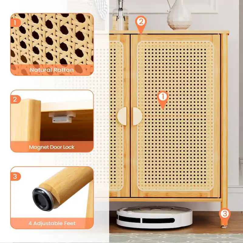 Buffet de cuisine Pellabant style bohème avec portes