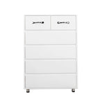 Buffet moderne, poignées et pieds en métal et meuble de cuisine