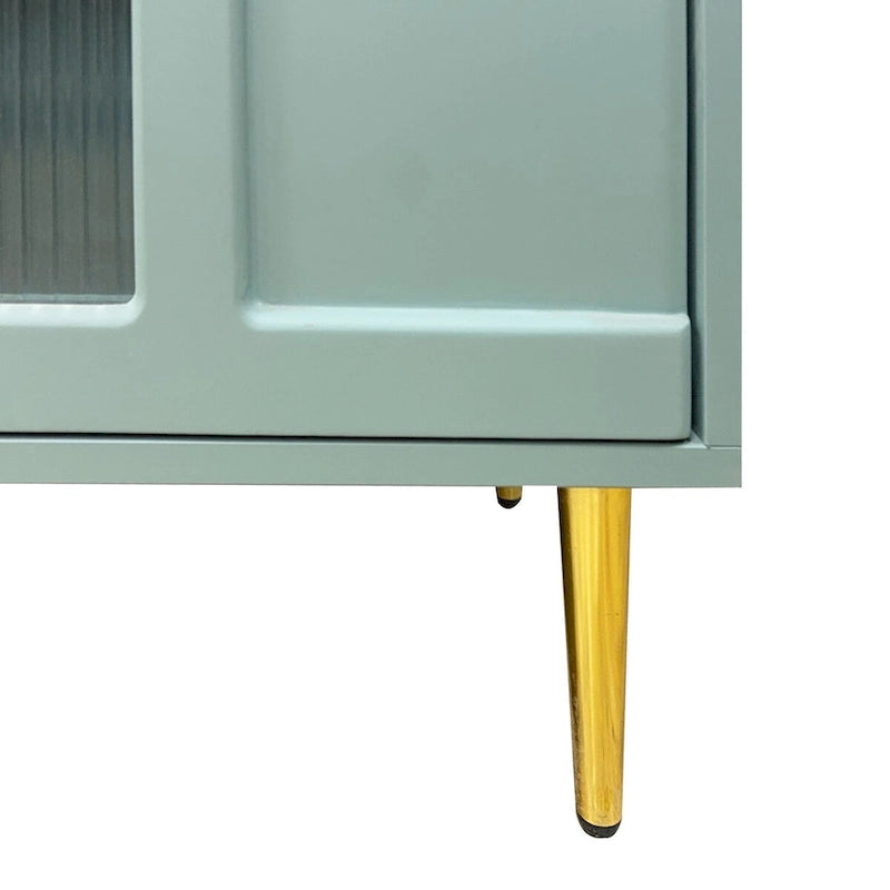 Buffet d'appoint en bois laqué avec 4 portes vitrées