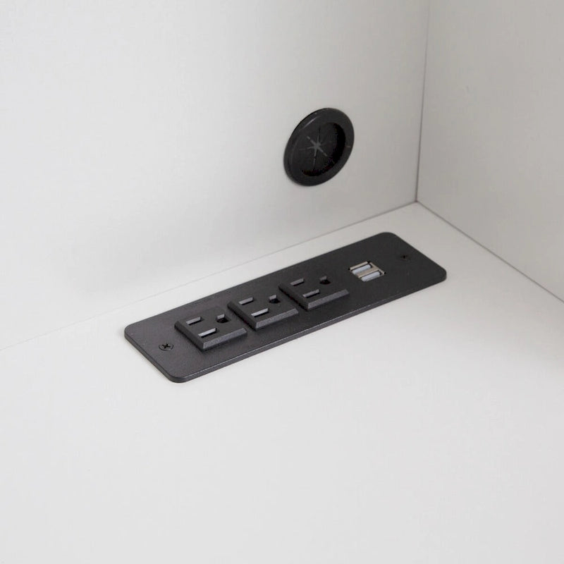 Buffet moderne blanc avec rangement, buffet cannelé grand format avec étagères réglables, meuble console d'appoint