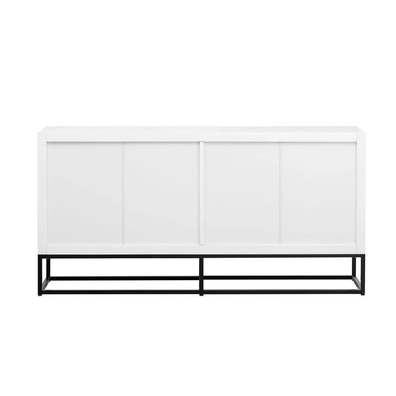 Meuble léger au design luxueux, doté de pieds de support uniques et d'étagères réglables, idéal pour les salons et les couloirs.